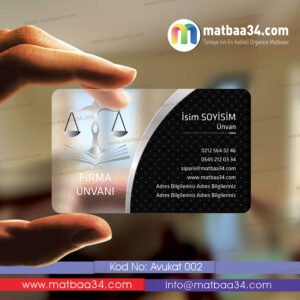 Avukat Şeffaf Kartvizit 02