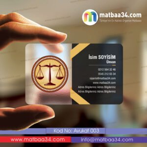 Avukat Şeffaf Kartvizit 03