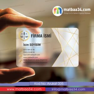 Avukat Şeffaf Kartvizit 05