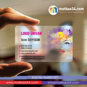 Bayan Kuaför Şeffaf Kartvizit 01