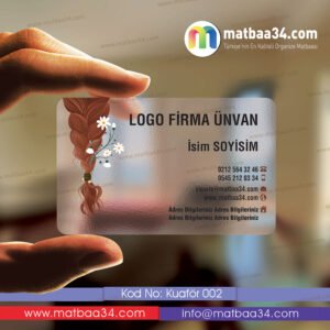 Bayan Kuaför Şeffaf Kartvizit 02