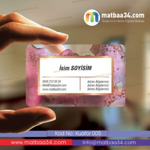 Bayan Kuaför Şeffaf Kartvizit 05
