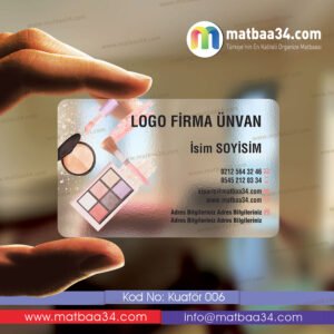 Bayan Kuaför Şeffaf Kartvizit 06