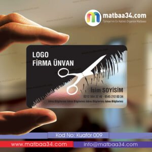 Bayan Kuaför Şeffaf Kartvizit 09