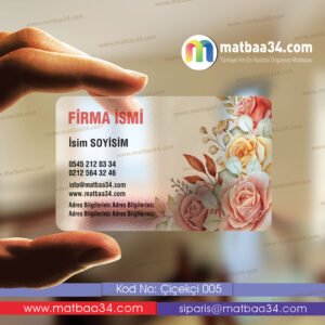 Çiçekçi Şeffaf Kartvizit 05
