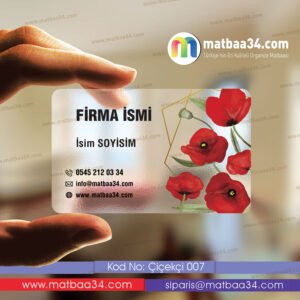Çiçekçi Şeffaf Kartvizit 07