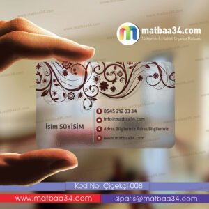 Çiçekçi Şeffaf Kartvizit 08