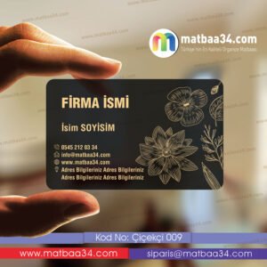 Çiçekçi Şeffaf Kartvizit 09