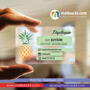 Diyetisyen Şeffaf Kartvizit 02