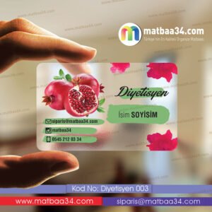 Diyetisyen Şeffaf Kartvizit 03