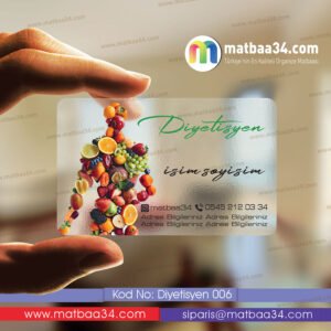Diyetisyen Şeffaf Kartvizit 06