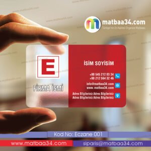 Eczane Şeffaf Kartvizit 01