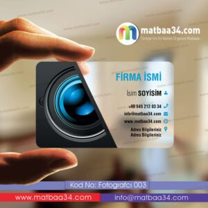 Fotoğrafçı Şeffaf Kartvizit 03