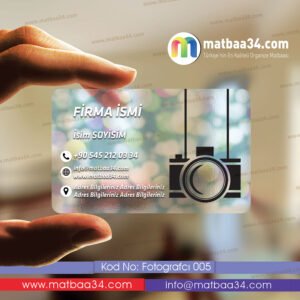 Fotoğrafçı Şeffaf Kartvizit 05