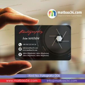 Fotoğrafçı Şeffaf Kartvizit 06