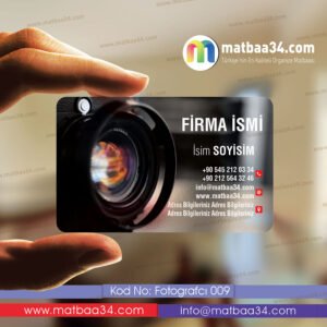Fotoğrafçı Şeffaf Kartvizit 09
