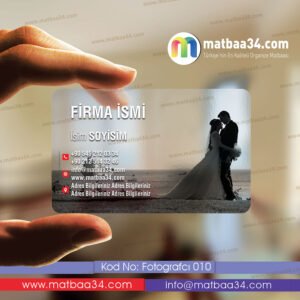 Fotoğrafçı Şeffaf Kartvizit 10