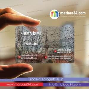 Fotoğrafçı Şeffaf Kartvizit 12