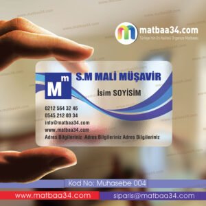 Mali Müşavir Şeffaf Kartvizit 04