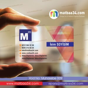 Mali Müşavir Şeffaf Kartvizit 09