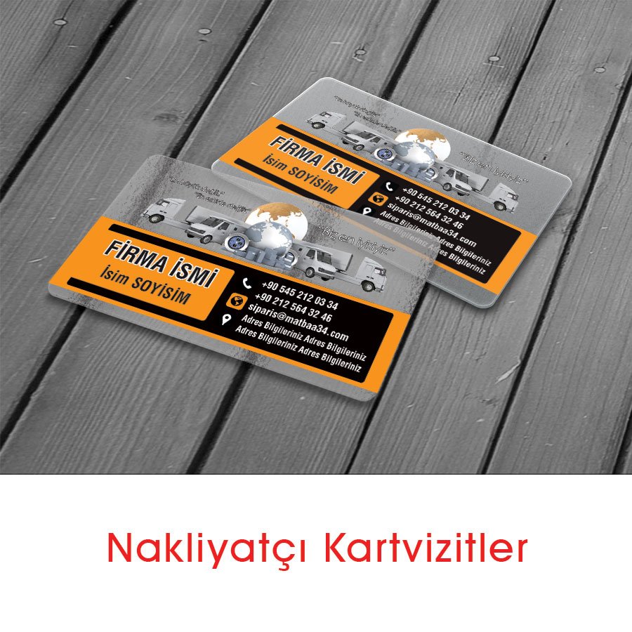 Nakliyatçı Şeffaf Kartvizit